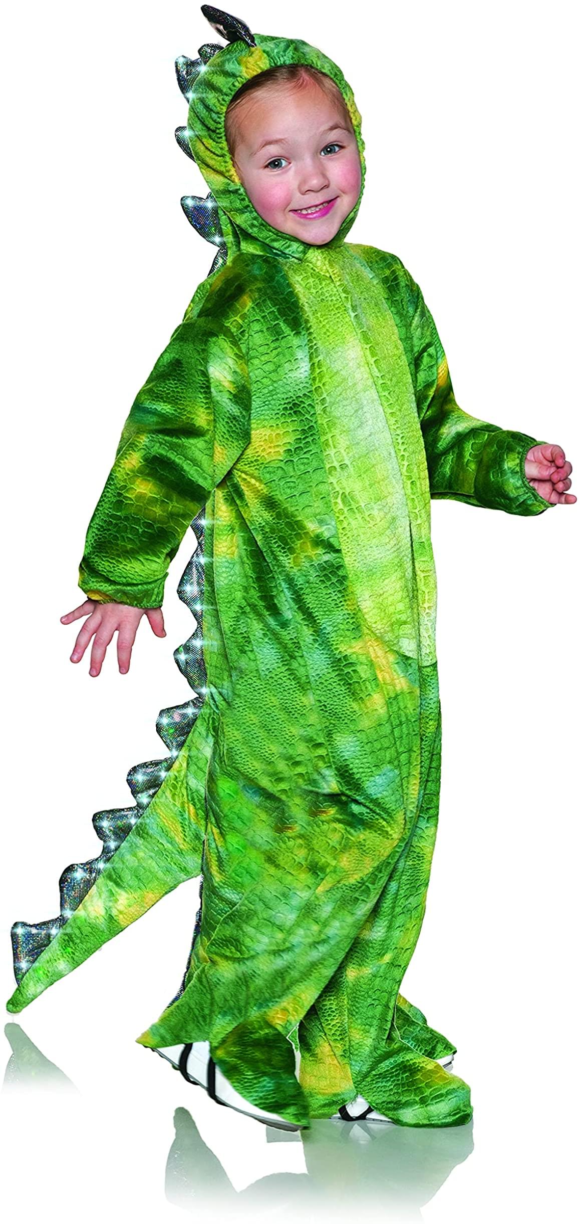 T-Rex Led Light Up Dinosaur Printed Jumpsuit Child Costume  X-Large
