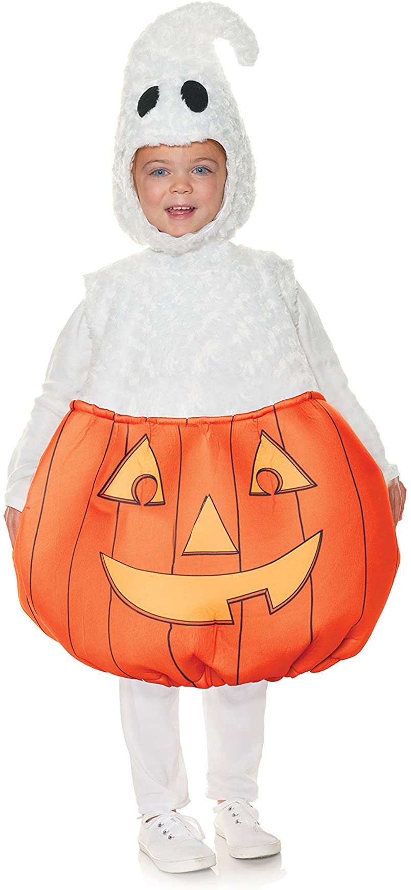Pumpkin ghost Plush Belly Babies Toddler costume  Large (2-4T)
