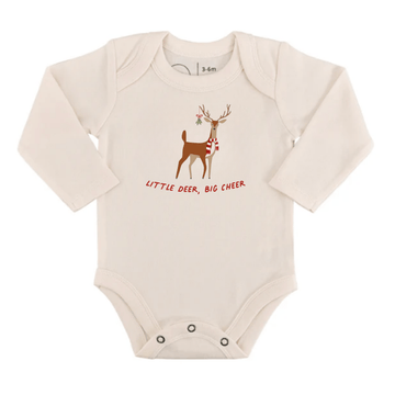 long sleeve graphic bodysuit | little deer big cheer