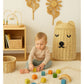 Rattan Bear Hamper Basket | Kids Toy Storage & Nursery Laundry Basket