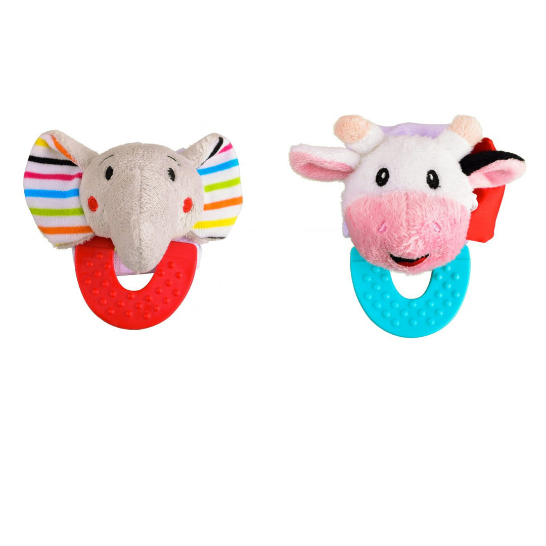 Elephant and Cow Combo Teether for Babies Pack of 2