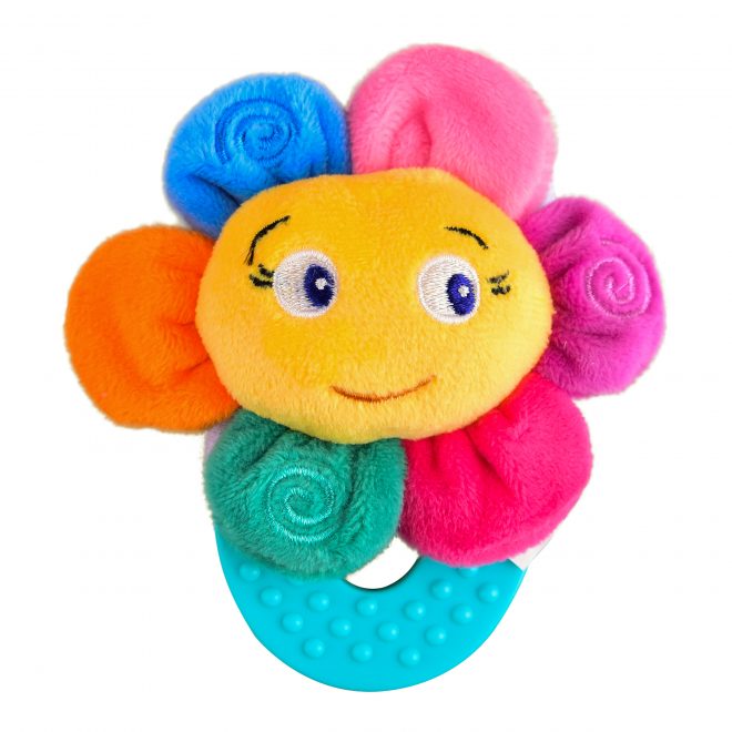 Flower, Crab, Moose, and Dinosaur Combo Teether for Babies - Pack of 4