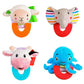 Lamb, Elephant, Cow, and Octopus Combo Teether for Babies - Pack of 4