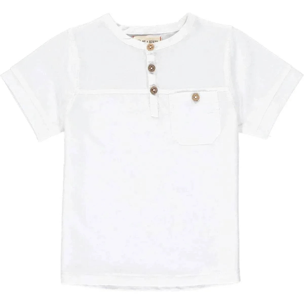 White Pique Henley - Me & Henry