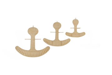 The Seaside Anchor – Boho Rattan Wall Hanging for Nurseries, Kids Rooms and Ocean Lovers