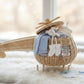 Rattan Toy Helicopter – Handcrafted Boho Pretend Play Toy for Kids | Montessori Airplane Nursery Decor