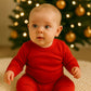 baby pajamas | scarlet red