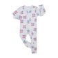 Miami Beach Watch Pink Zippered Romper