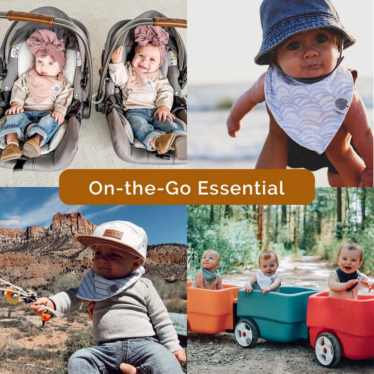Lumberjack Bandana Bib Set
