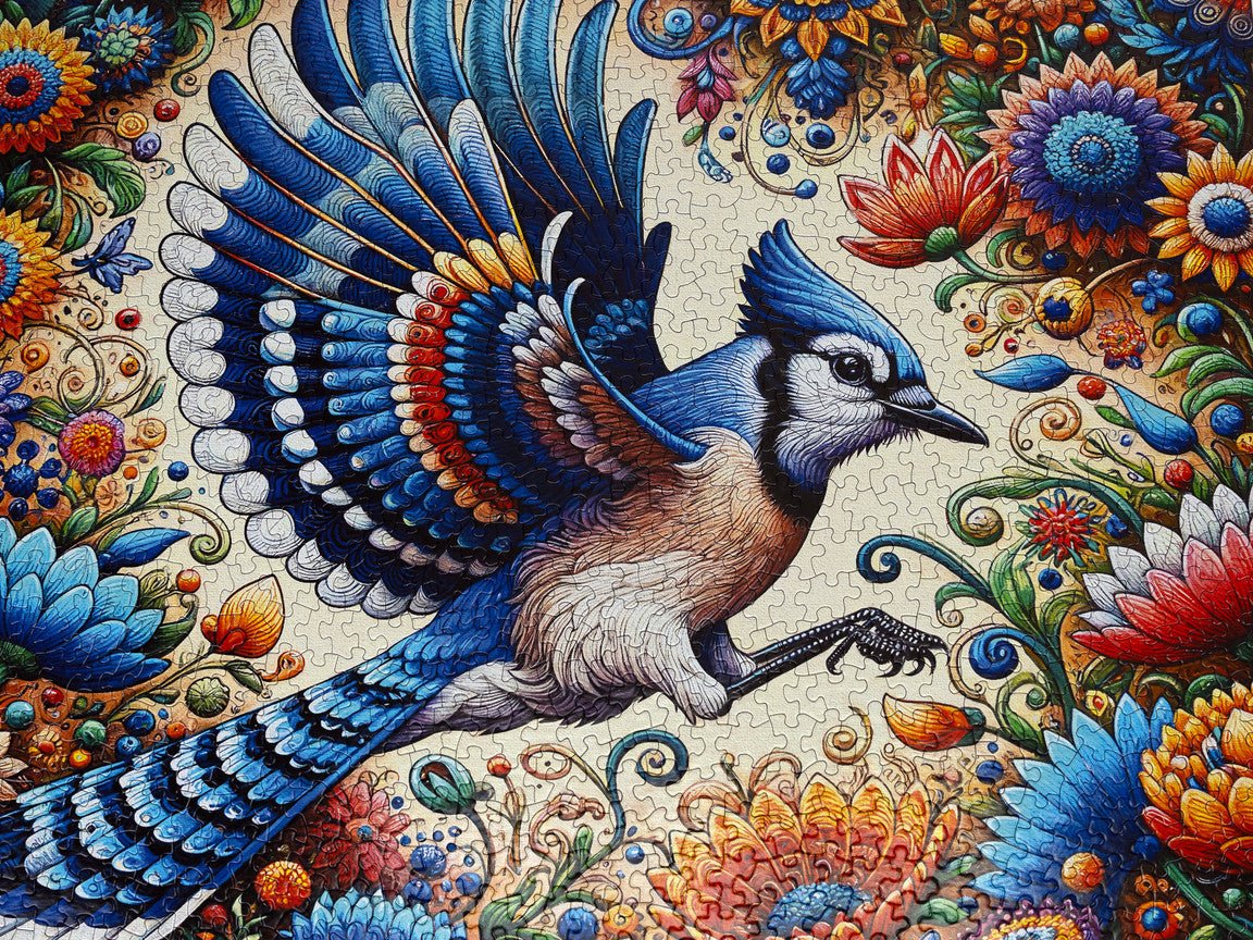 Blue Jay in Summer 1000 Piece Jigsaw Puzzle | Springbok Puzzles