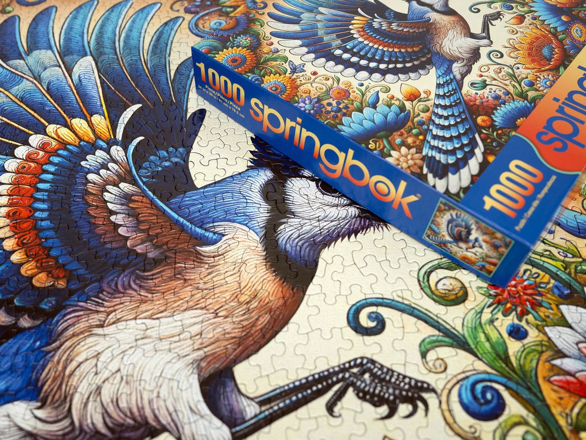 Blue Jay in Summer 1000 Piece Jigsaw Puzzle | Springbok Puzzles