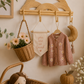 Montessori Rainbow Wall Hanger  |  Rattan Wall Rack | Boho Nursery Wall Hooks for Kids