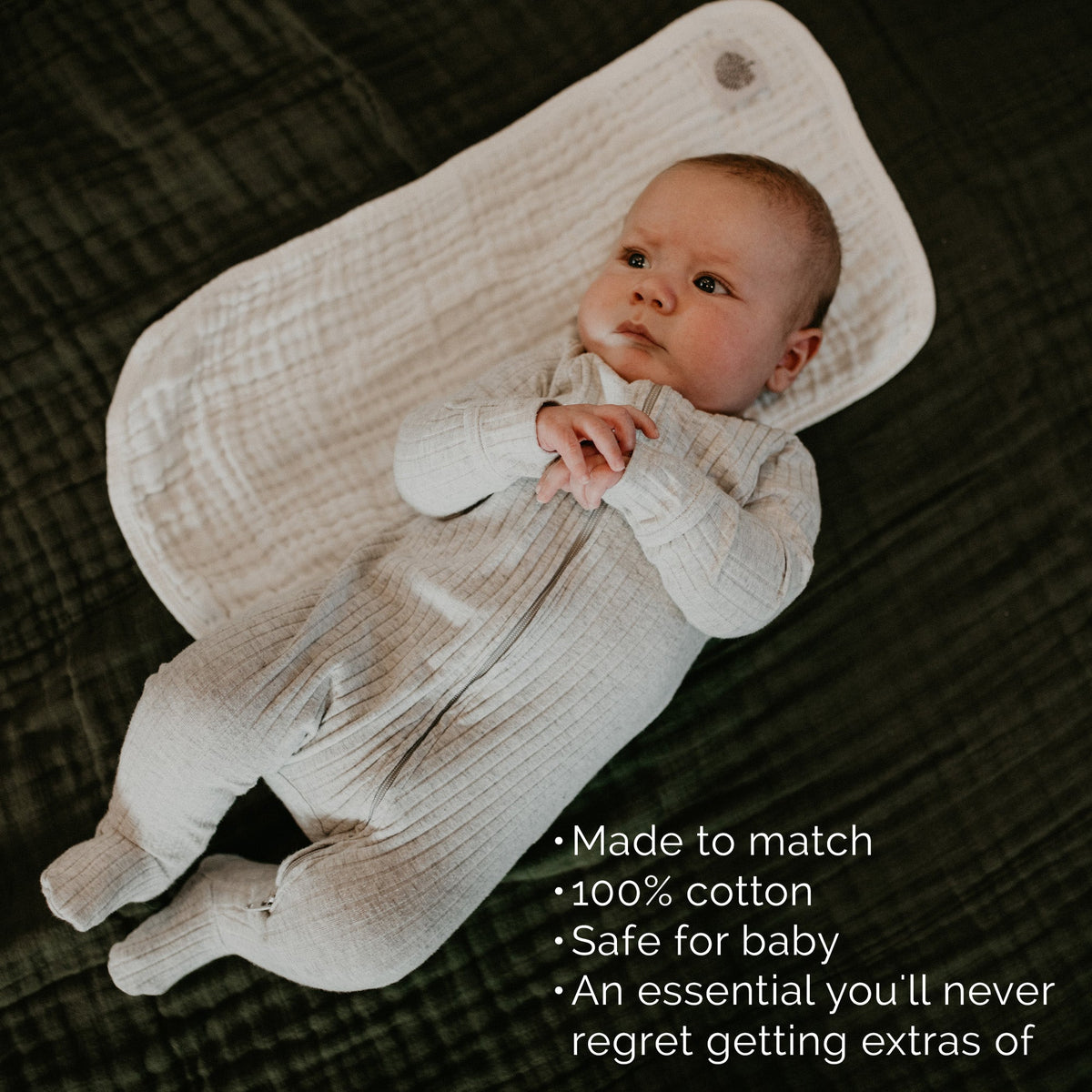 Pebble Set - Muslin Burp Cloths (4 Pack)