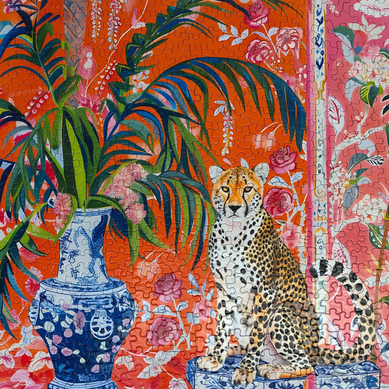 Cheetah and Ginger Jar 500 Piece Jigsaw Puzzle | Springbok Puzzles