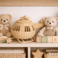 Rattan Toy Helicopter – Handcrafted Boho Pretend Play Toy for Kids | Montessori Airplane Nursery Decor