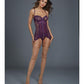 Lace Garter Slip Removable Straps, Garters &Amp; G-String Plum Lg(D0102H5Jdfa.)