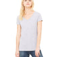 Ladies Jersey Short-Sleeve V-Neck T-Shirt - Dark Gry Heather - S(D0102H78Ig6)
