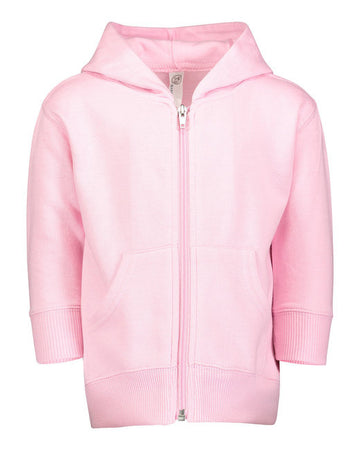 Infant Zip Fleece Hoodie - Heather - 6Mos(D0102H7Md62)