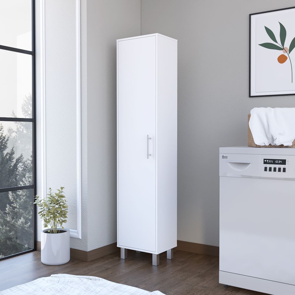 Storage Cabinet Buccan, Five Shelves, White Finish(D0102Hgemvg) –