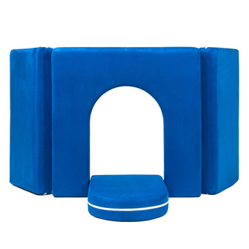 Jaxx Zipline Playscape Castle Gate - Playtime Furniture For Imaginative Kids, Blueberry