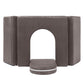 Jaxx Zipline Playscape Castle Gate - Playtime Furniture For Imaginative Kids, Charcoal