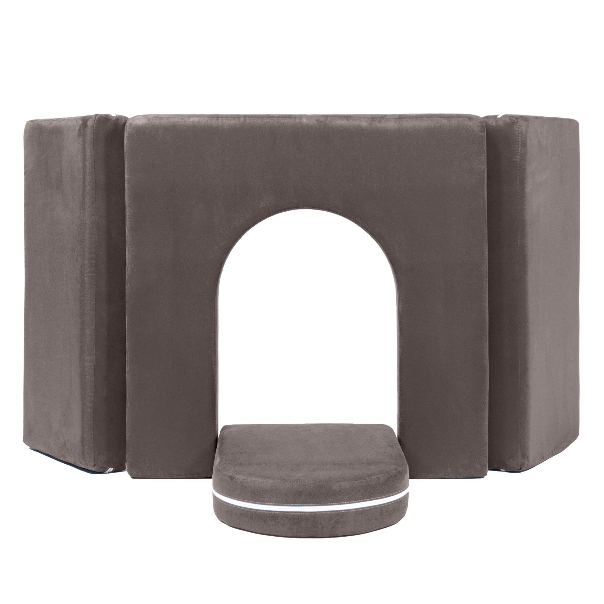 Jaxx Zipline Playscape Castle Gate - Playtime Furniture For Imaginative Kids, Charcoal