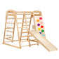 Vevor Indoor Jungle Gym, 7-In-1 Toddler Indoor Playground, Wooden Toddler Climbing Toys Indoor With Wood & Rope Ladder, Net Ladd
