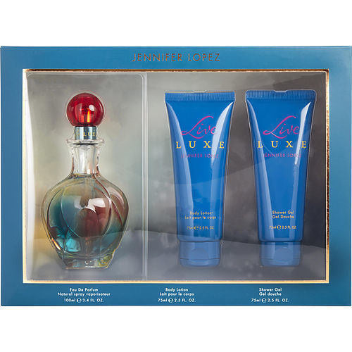 LIVE LUXE by Jennifer Lopez EAU DE PARFUM SPRAY 3.4 OZ & BODY LOTION 2.5 OZ & SHOWER GEL 2.5 OZ(D0102HX0ULY.)