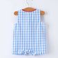 Rylee Faith Designs - Baby Boys Summer Strawberry Embroidered Smocked Romper