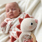 Handmade Dinosaur Rattle Teether – Safe Maple Wood & Cotton