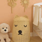 Rattan Bear Hamper Basket | Kids Toy Storage & Nursery Laundry Basket