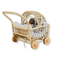 Rattan Doll Stroller – Handmade Boho Doll Pram for Imaginative Play