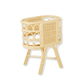 Rattan Doll Crib – Handmade Wicker Doll Bed, Boho Montessori Toy Bassinet for Girls