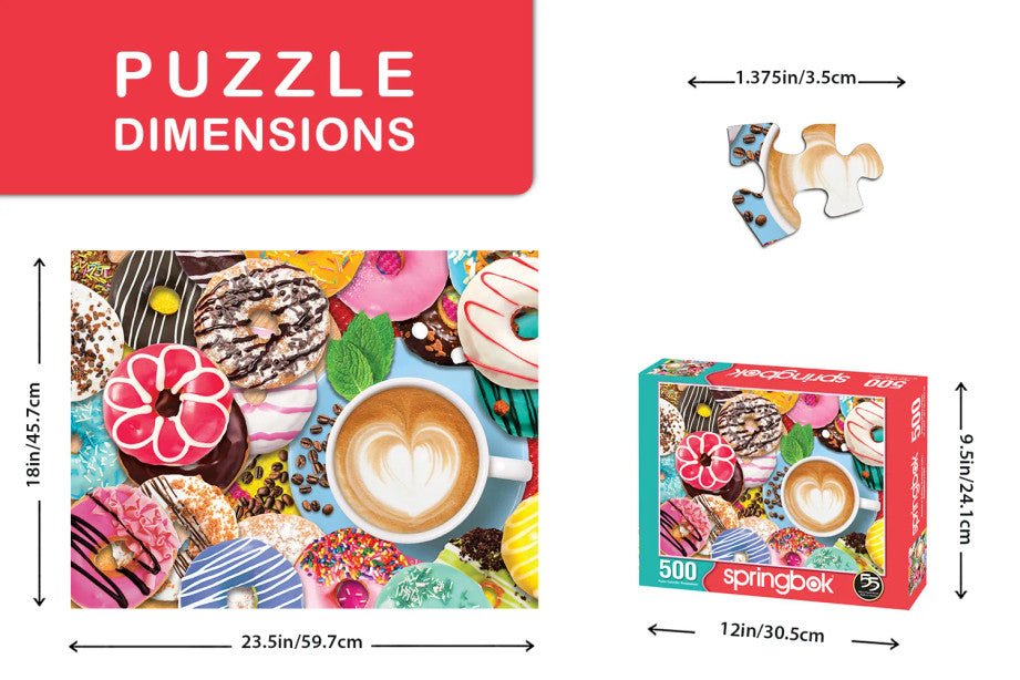 Donuts N' Coffee 500 Piece Jigsaw Puzzle by Springbok Puzzles