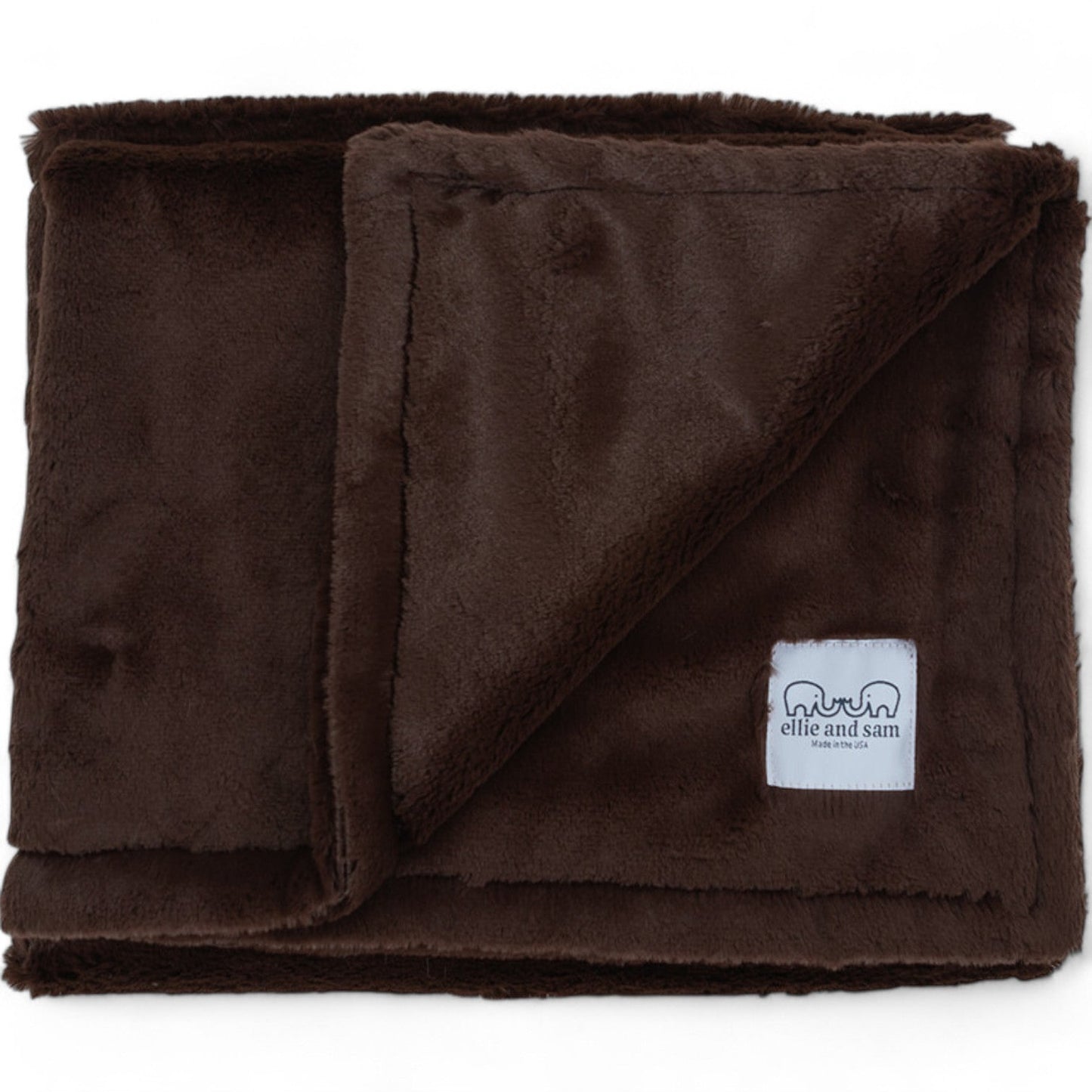 Luxury Baby Blanket in Luxe Plush, Chocolate