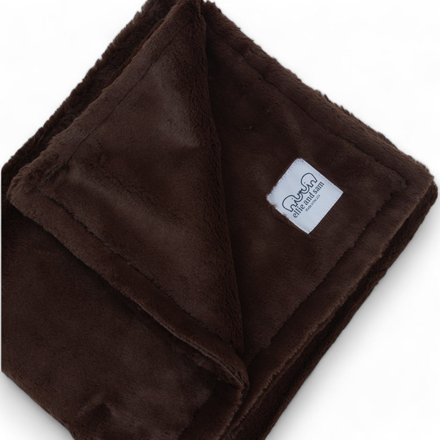 Luxury Baby Blanket in Luxe Plush, Chocolate