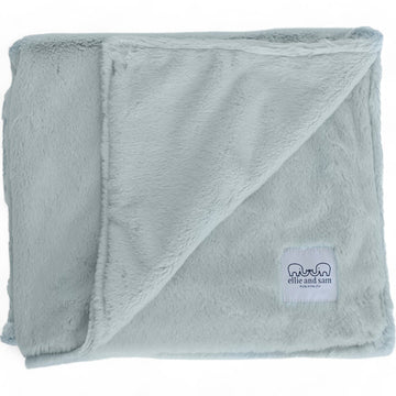Luxury Baby Blanket in Luxe Plush, Silver