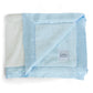 Luxury Duo Baby Blanket with Satin Trim in Luxe Plush, Blue - Ivory