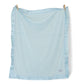 Luxury Duo Baby Blanket with Satin Trim in Luxe Plush, Blue - Ivory