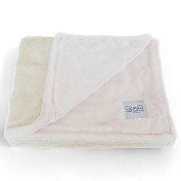 Luxury Duo Baby Blanket in Luxe Plush, Pink - Ivory