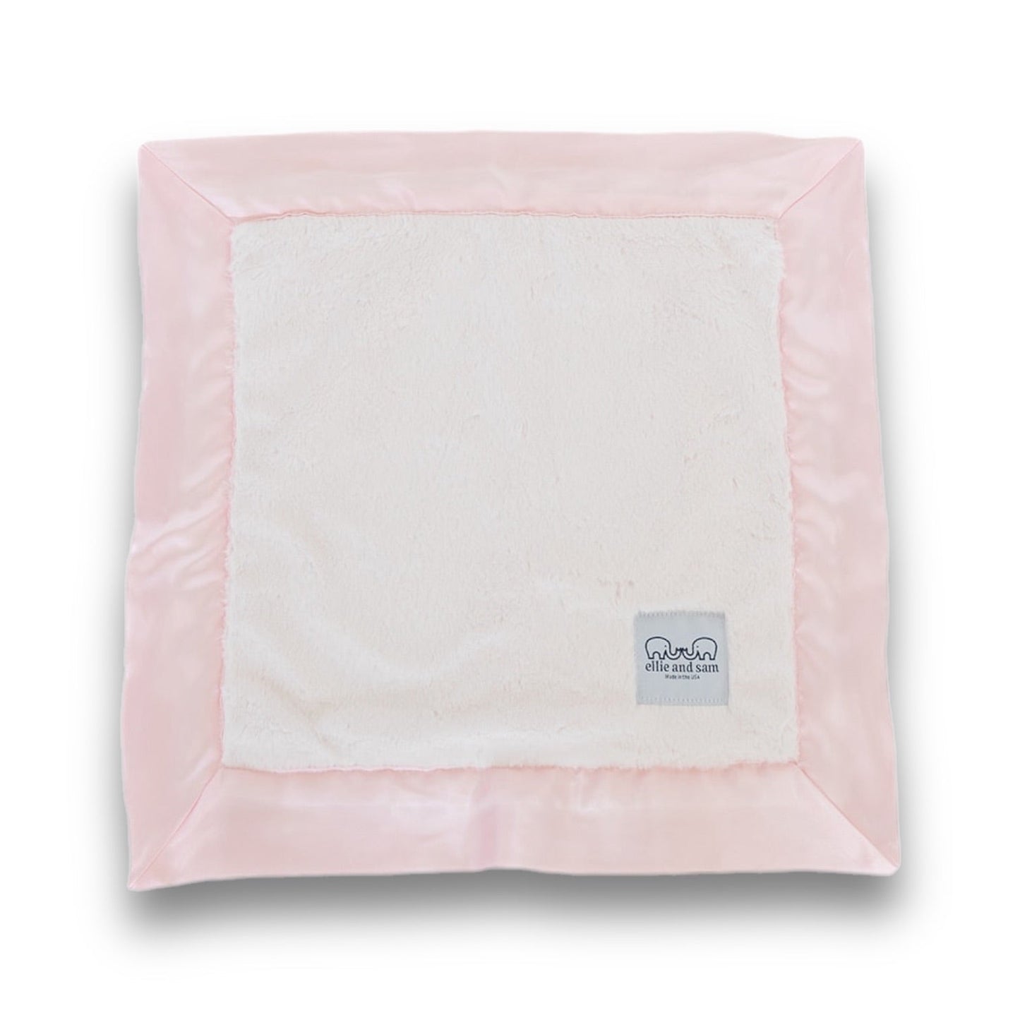 Luxury Baby Lovey with Satin Trim in Luxe Plush, Pink