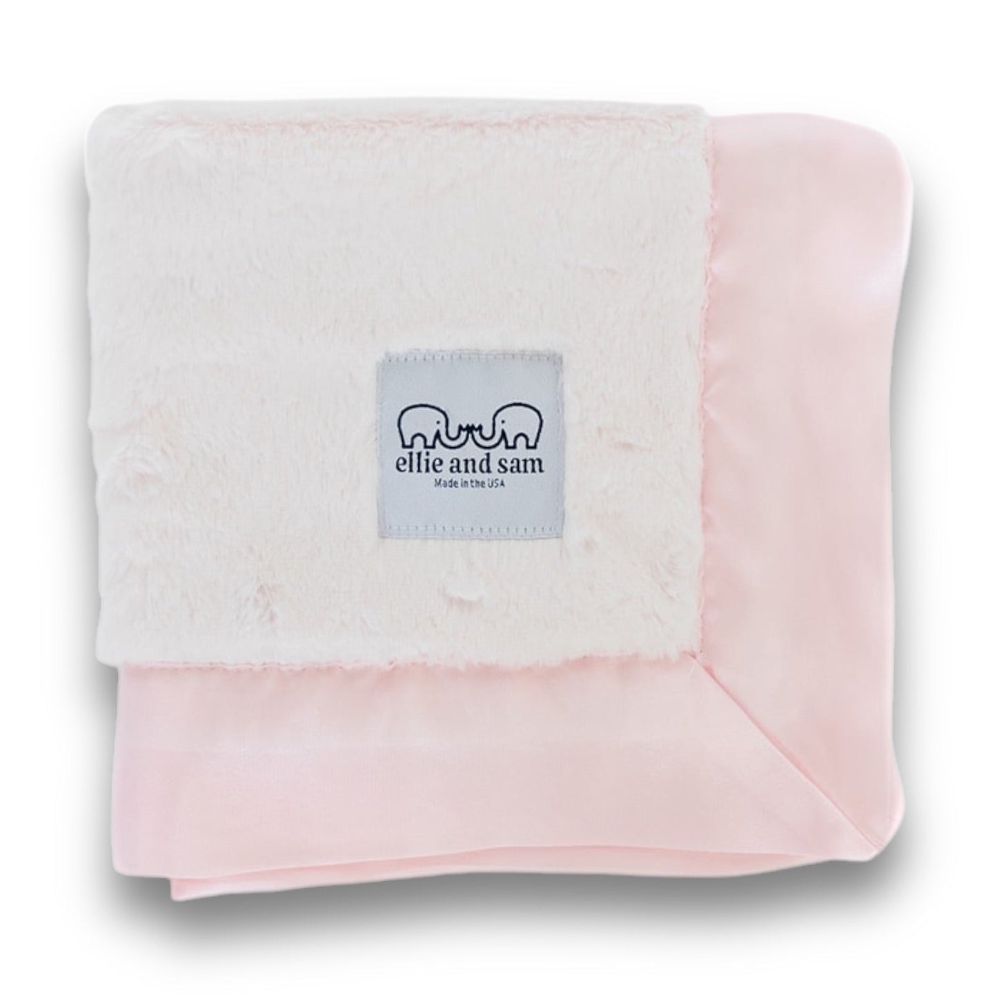 Luxury Baby Lovey with Satin Trim in Luxe Plush, Pink
