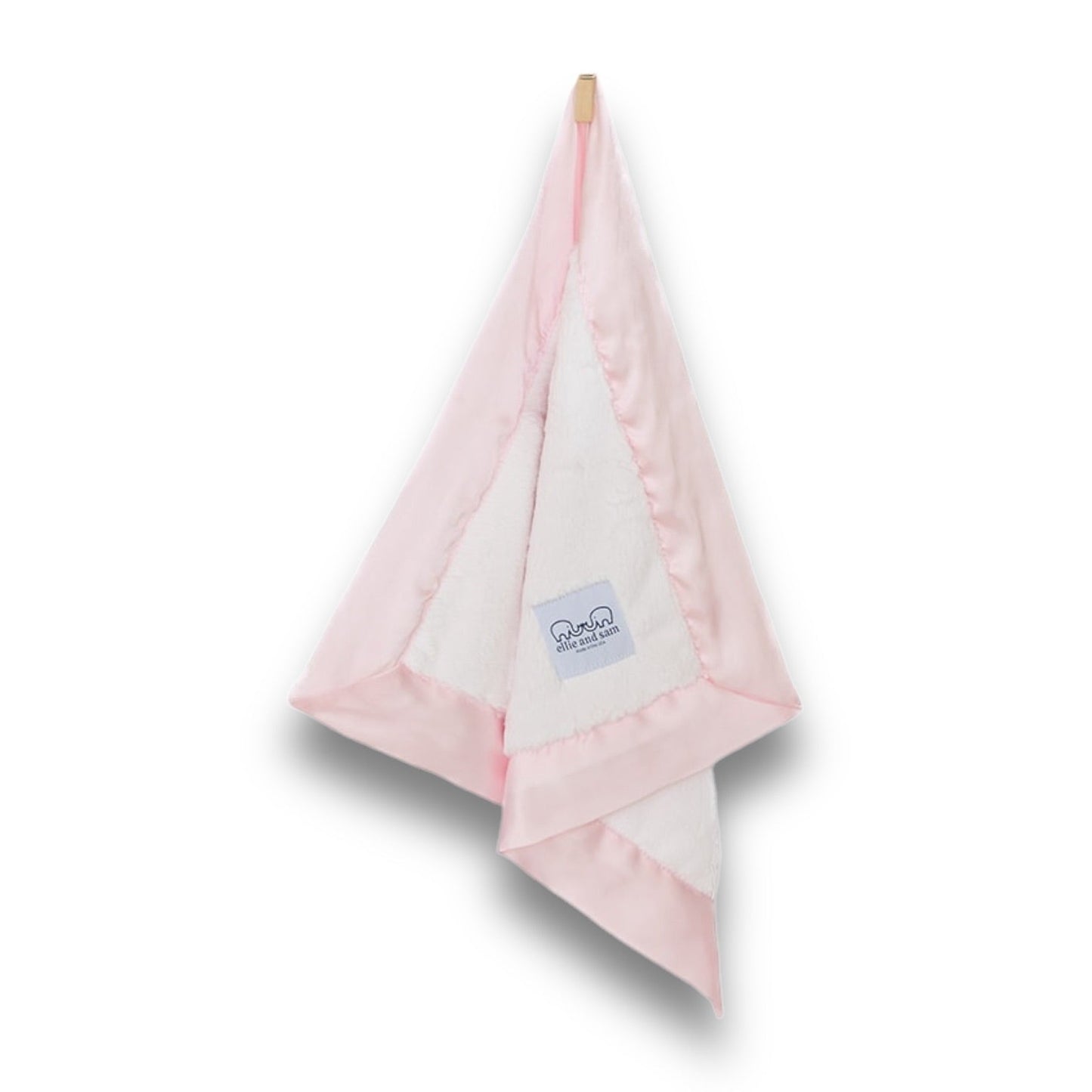 Luxury Baby Lovey with Satin Trim in Luxe Plush, Pink