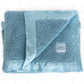 Classic Baby Blanket with Satin Trim in Chenille Cozy, Powder Blue