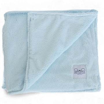 Luxury Baby Blanket in Luxe Plush, Blue