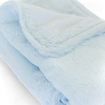 Luxury Baby Blanket in Luxe Plush, Blue