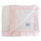 Luxury Duo Baby Blanket with Satin Trim in Luxe Plush, Pink - Ivory