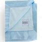 Luxury Baby Blanket with Satin Trim in Luxe Plush, Blue