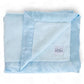 Luxury Baby Blanket with Satin Trim in Luxe Plush, Blue