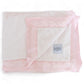 Luxury Baby Blanket with Satin Trim in Luxe Plush, Pink